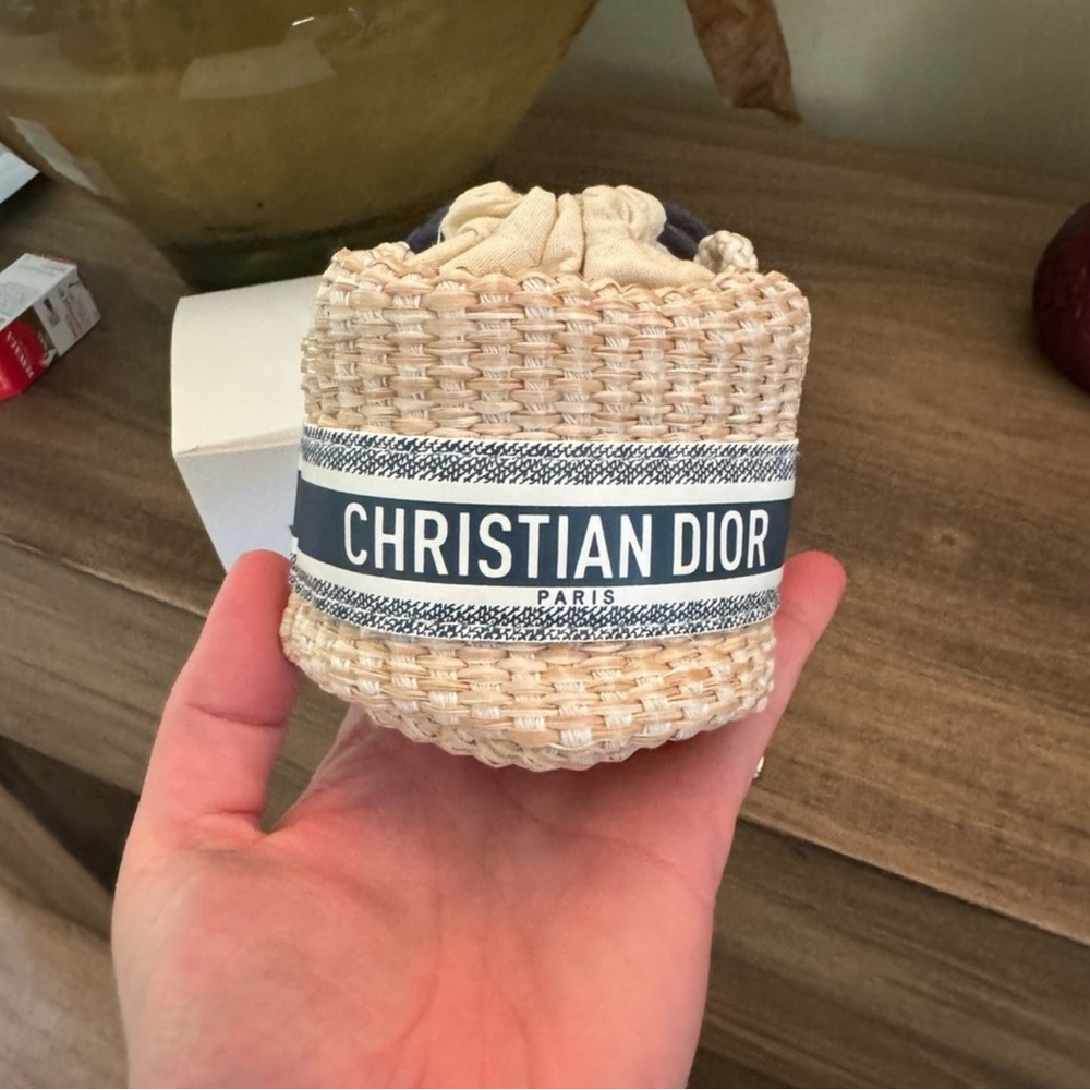 GWP Dior Cream and Navy Woven Mini VIP Bag
 (Box Not Included) - Picture 7 of 8